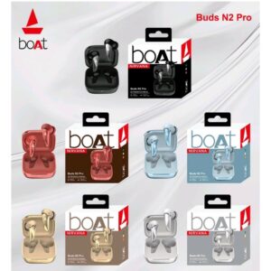 NEW Boat N2 pro Earbuds all shiny premium Quality 5mix colour hard box 1by1 lamination