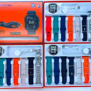 Ultra 3 max 7in1 smart watch with metal strap