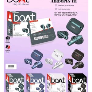 Boat 111 Earbuds shiny Hard box 1by1 lamination bass sound superb Quality