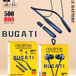 Realme Bugati  Rockerz (Double Battery-) Neckband Double Box Magnetic on off+voice changer &vibration